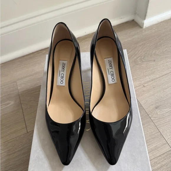 Jimmy Choo Black Patent Leather Pumps - Picture 2 of 5